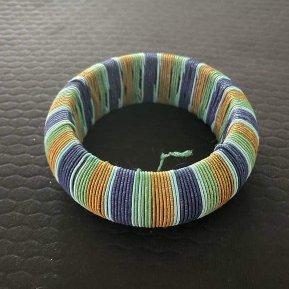 Vintage bangle bracelet striped - Picture 2 of 6